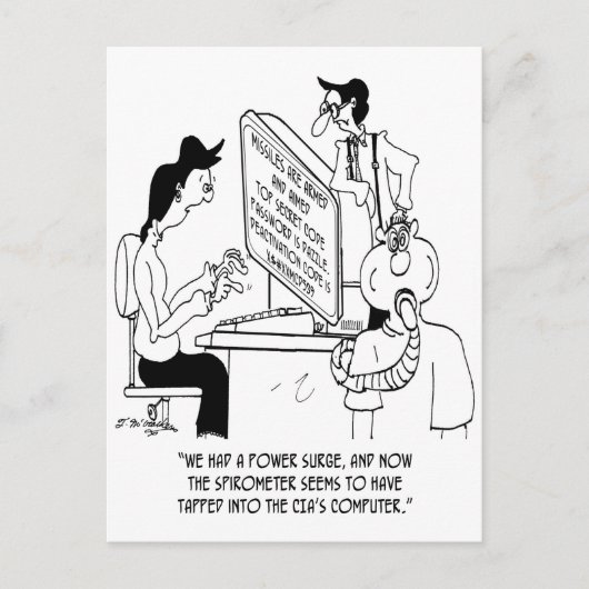 スピロメーター漫画7314 ポストカード (正面)