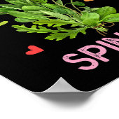 スピンが大好きな女の子だけのためのホウレンソウのシャツ ポスター (角)