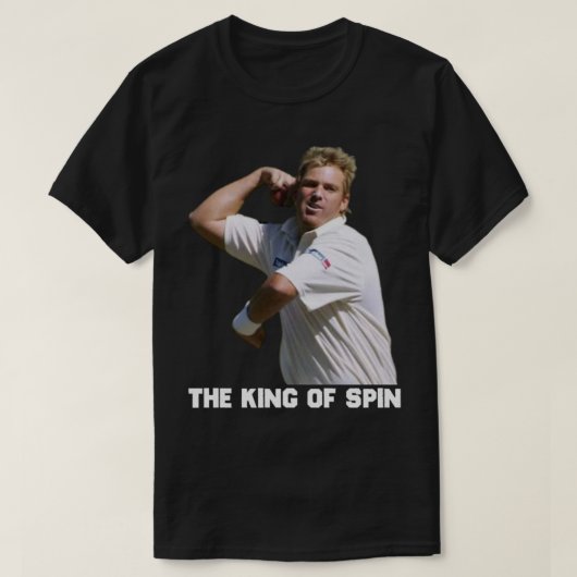 スピンの王シェーン・ウォーヌ Tシャツ (デザイン正面)