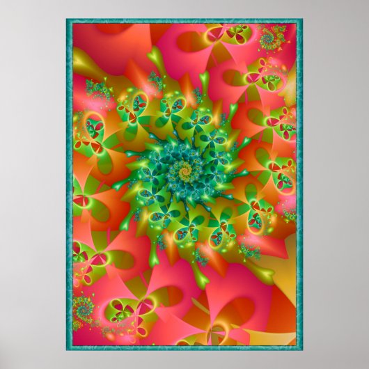 スピンカラフルハート ポスター (正面)