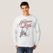 スピンクラス – どこにも高速に行く – 固定バイク Tシャツ (正面フル)