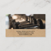 スピンクラス | ジムのダンベル 名刺 (裏面)