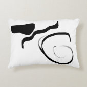 スピンサイクル：抽象芸術ブラック&ホワイト アクセントクッション (正面)