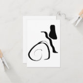 スピンサイクル:抽象芸術ブラック&ホワイト カード (正面/裏面インサイチュ)