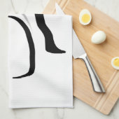 スピンサイクル:抽象芸術ブラック&ホワイト キッチンタオル (四つ折り)