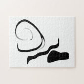 スピンサイクル：抽象芸術ブラック&ホワイト ジグソーパズル (横)