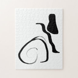 スピンサイクル:抽象芸術ブラック&ホワイト ジグソーパズル