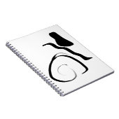 スピンサイクル:抽象芸術ブラック&ホワイト ノートブック (右側)