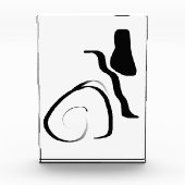 スピンサイクル：抽象芸術ブラック&ホワイト フォトブロック (正面)