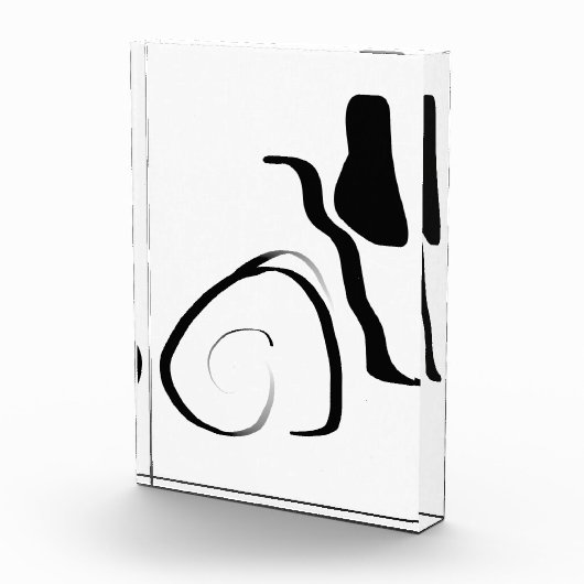 スピンサイクル：抽象芸術ブラック&ホワイト フォトブロック (右)