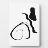 スピンサイクル：抽象芸術ブラック&ホワイト フォトプラーク (正面)