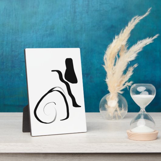 スピンサイクル：抽象芸術ブラック&ホワイト フォトプラーク (側面)