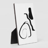 スピンサイクル：抽象芸術ブラック&ホワイト フォトプラーク (側面)