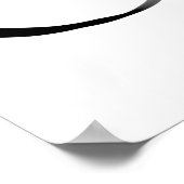 スピンサイクル:抽象芸術ブラック&ホワイト ポスター (角)