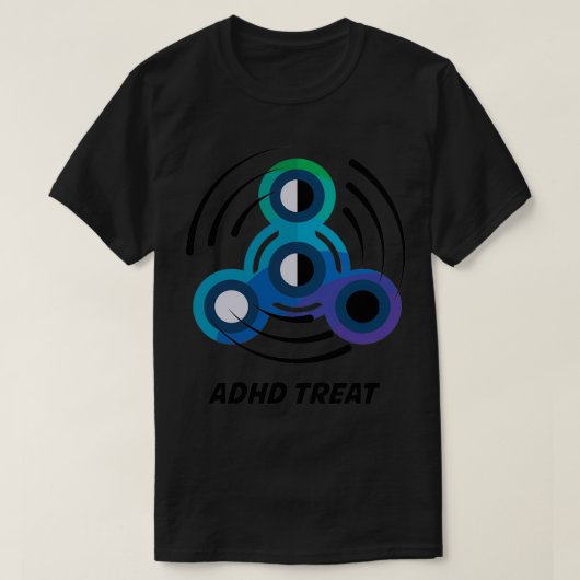 スピンストーム玩具ハンドスピナーADHD認識度 Tシャツ (デザイン正面)
