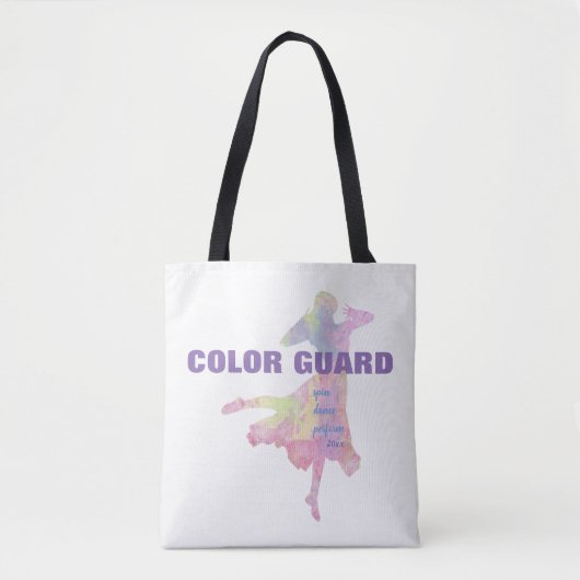 スピンダンスパフォーマンス付きカラーガード |トートバッグ トートバッグ (正面)