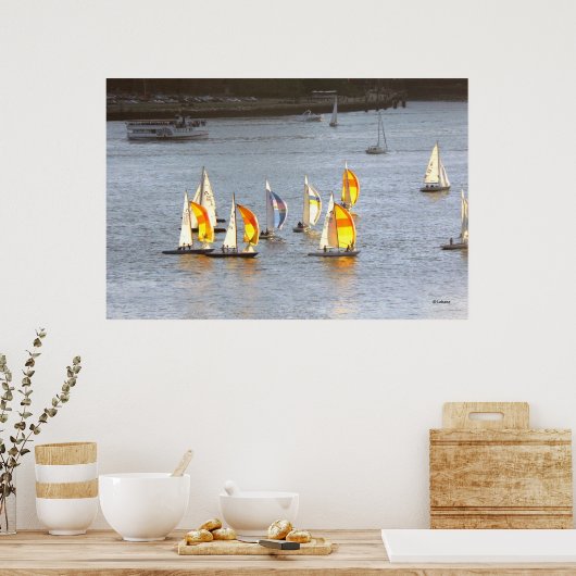 スピンナーカーが風をつかむ ポスター (キッチン)