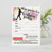 スピンネイションズの誕生日パーティー招待状 招待状 (スタンド正面)