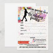 スピンネイションズの誕生日パーティー招待状 招待状 (正面/裏面)