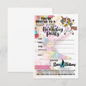 スピンネーションズ ユニコーンの誕生日招待状 招待状 (正面/裏面)