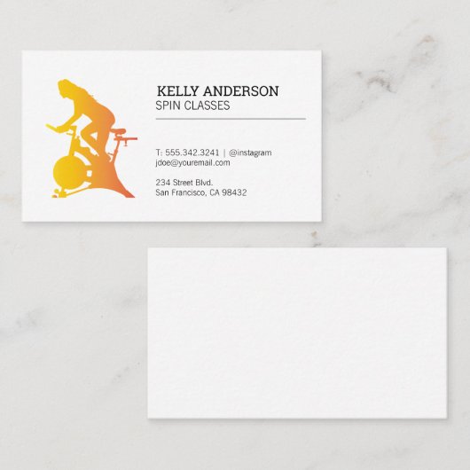 スピンバイクアイコン 名刺 (正面/裏面)
