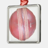 スピンマスターの球：おもしろい離れスクリケットボール メタルオーナメント (左)