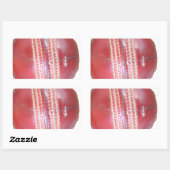 スピンマスターの球:おもしろい離れスクリケットボール 長方形シール (シート)