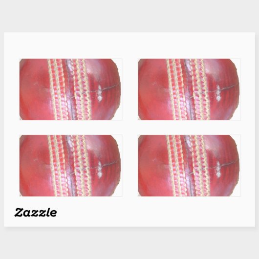 スピンマスターの球:おもしろい離れスクリケットボール 長方形シール (シート)