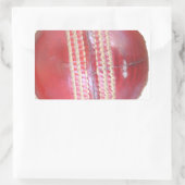 スピンマスターの球:おもしろい離れスクリケットボール 長方形シール (バッグ)