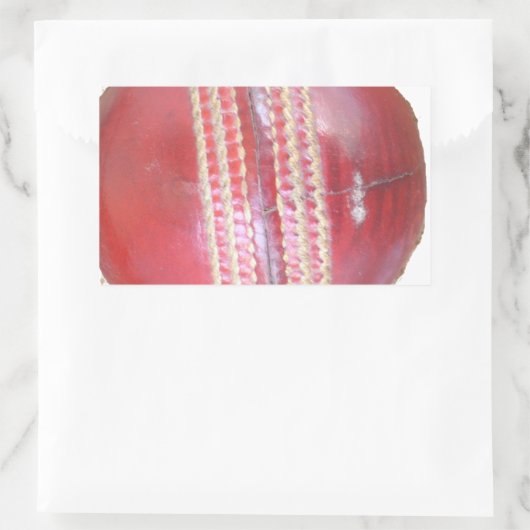 スピンマスターの球:おもしろい離れスクリケットボール 長方形シール (バッグ)