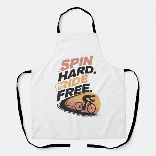 スピン懸命ライドフリーバイサイクリングTシャツ エプロン (正面)
