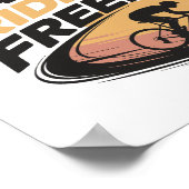 スピン懸命ライドフリーバイサイクリングTシャツ ポスター (角)