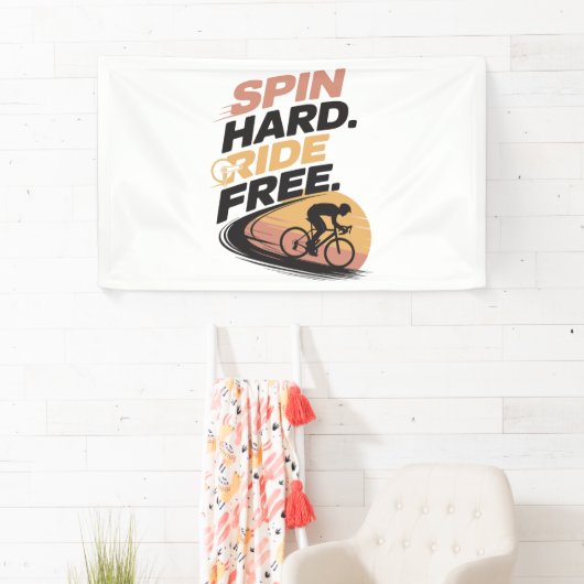 スピン懸命ライドフリーバイサイクリングTシャツ 横断幕 (インサイチュ)