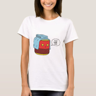 スピーカおもしろいTシャツ ジャズ遊ス・ミュージック Tシャツ