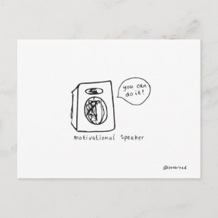 スピーカやる気を起こさせるーはがき ポストカード