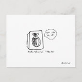 スピーカやる気を起こさせるーはがき ポストカード (正面)