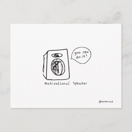スピーカやる気を起こさせるーはがき ポストカード (正面)