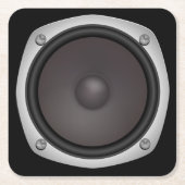 スピーカフェイクー スクエアペーパーコースター (正面)