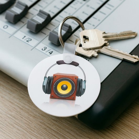 スピーカーおよびヘッドフォン キーホルダー