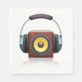 スピーカーおよびヘッドフォン スタンダードランチョンナプキン (正面)