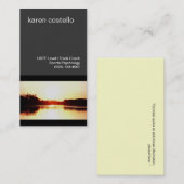 スピーカーとやる気を起こさせるライフコーチゴールデンサンセット 名刺 (正面/裏面)