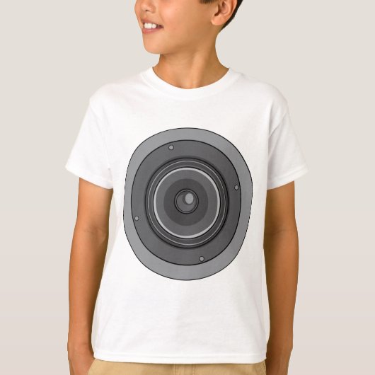 スピーカーの可聴周波~の潜水艦のウーファー音楽 Tシャツ (正面)