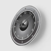 スピーカーの壁掛け時計 ラウンド壁時計 (傾斜)