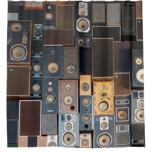 スピーカーの壁 シャワーカーテン (正面)