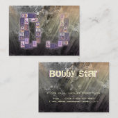 スピーカーのbusinesscardのカッコいいDJの山 名刺 (正面/裏面)