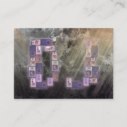 スピーカーのbusinesscardのカッコいいDJの山 名刺 (正面)