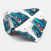 スピーカーカラフルが音楽と共に生き生きとした生活 ネクタイ (ロール)