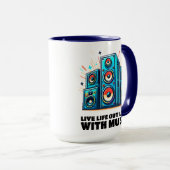 スピーカーカラフルが音楽と共に生き生きとした生活 マグカップ (正面右)