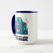 スピーカーカラフルが音楽と共に生き生きとした生活 マグカップ (正面左)
