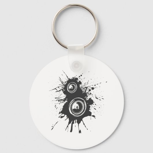 スピーカーグラフィティ – DJ Music Disk Jockey Audio キーホルダー (正面)